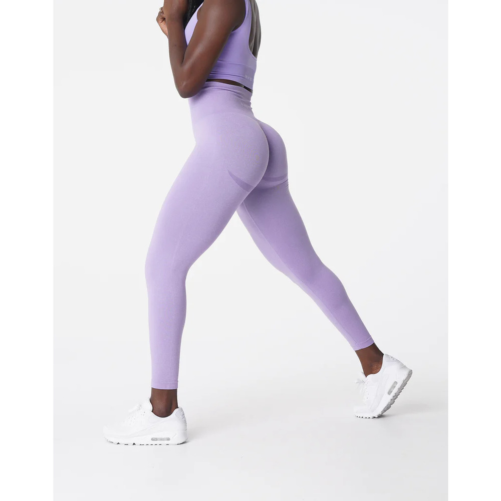 NVGTN Curve Compressive High Waisted Seamless Leggings Lilac Purple Medium